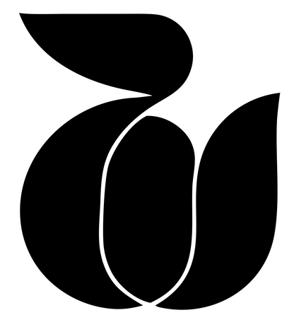 Monoline Cat Curl Icon #ffffff/#000000