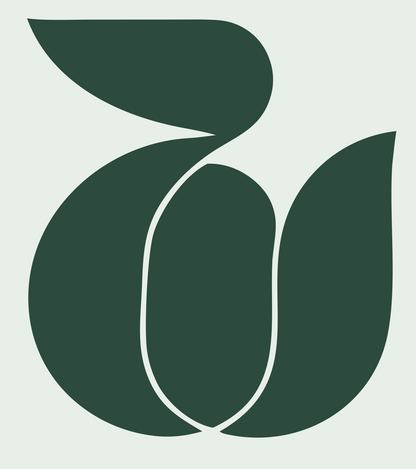 Monoline Cat Curl Icon #e8efe9/#2d4a3e