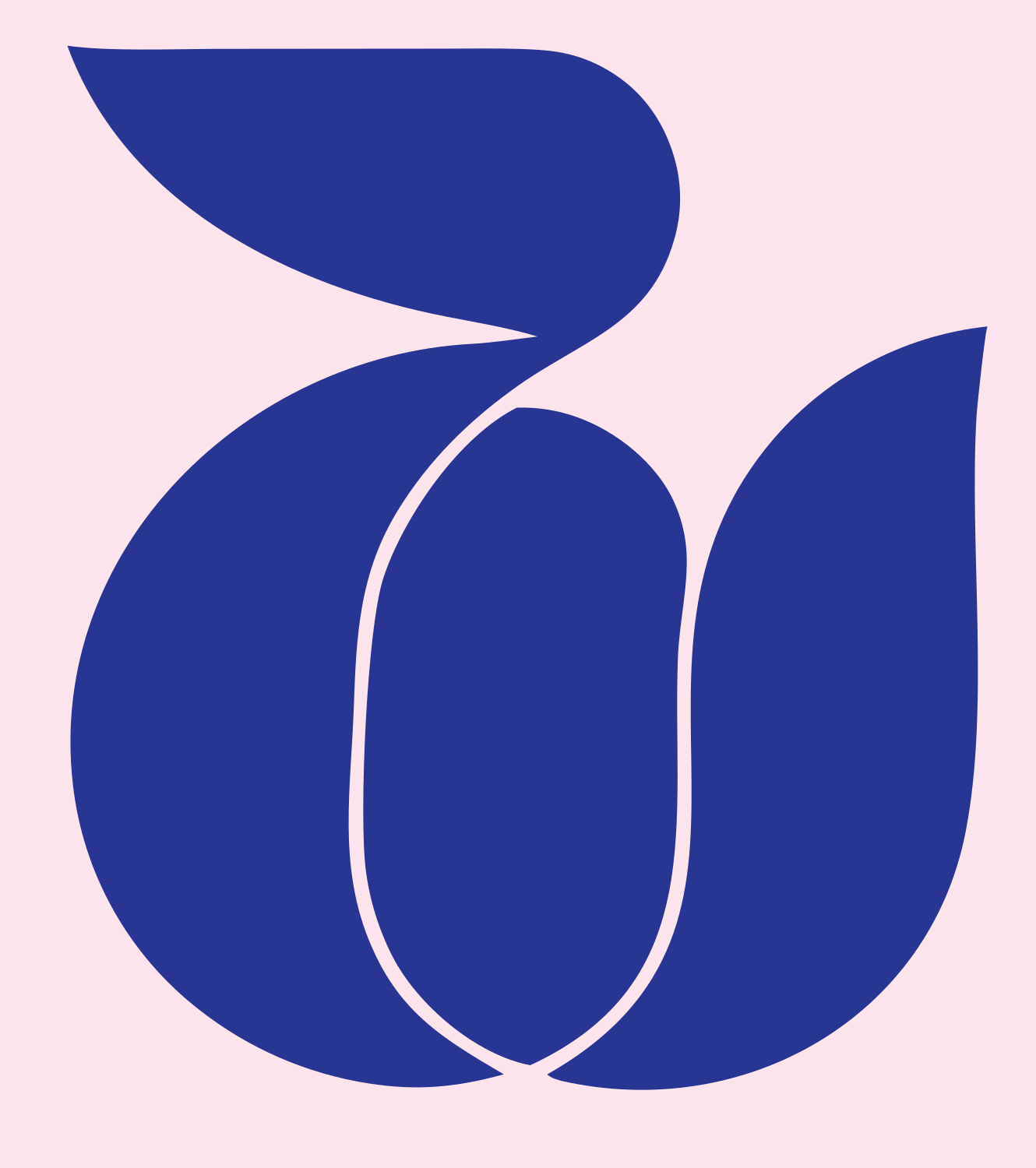 Monoline Cat Curl Icon #fce4ec/#283593