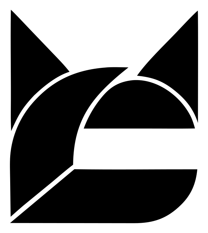 Abstract Geometric Cat Shield Emblem