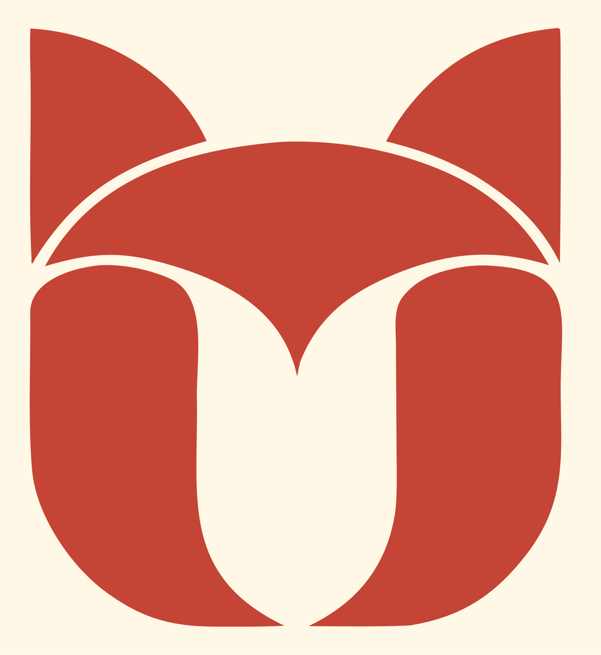 Cat Tulip Bold Mark #fff8e7/#c44536