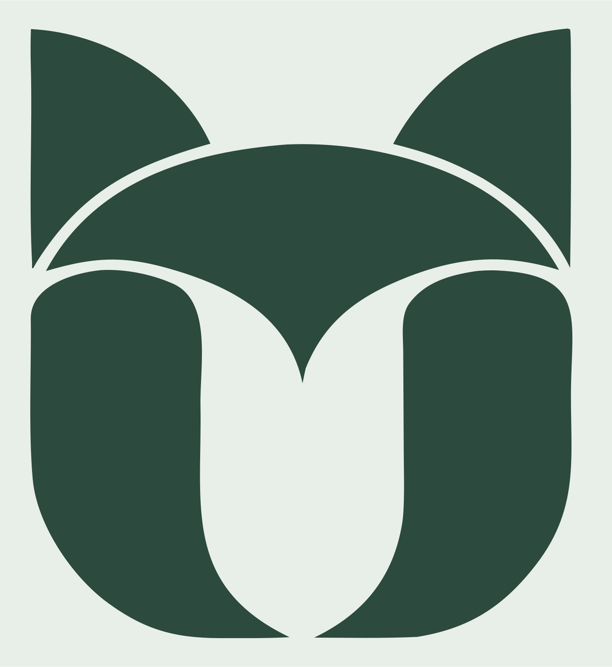 Cat Tulip Bold Mark #e8efe9/#2d4a3e