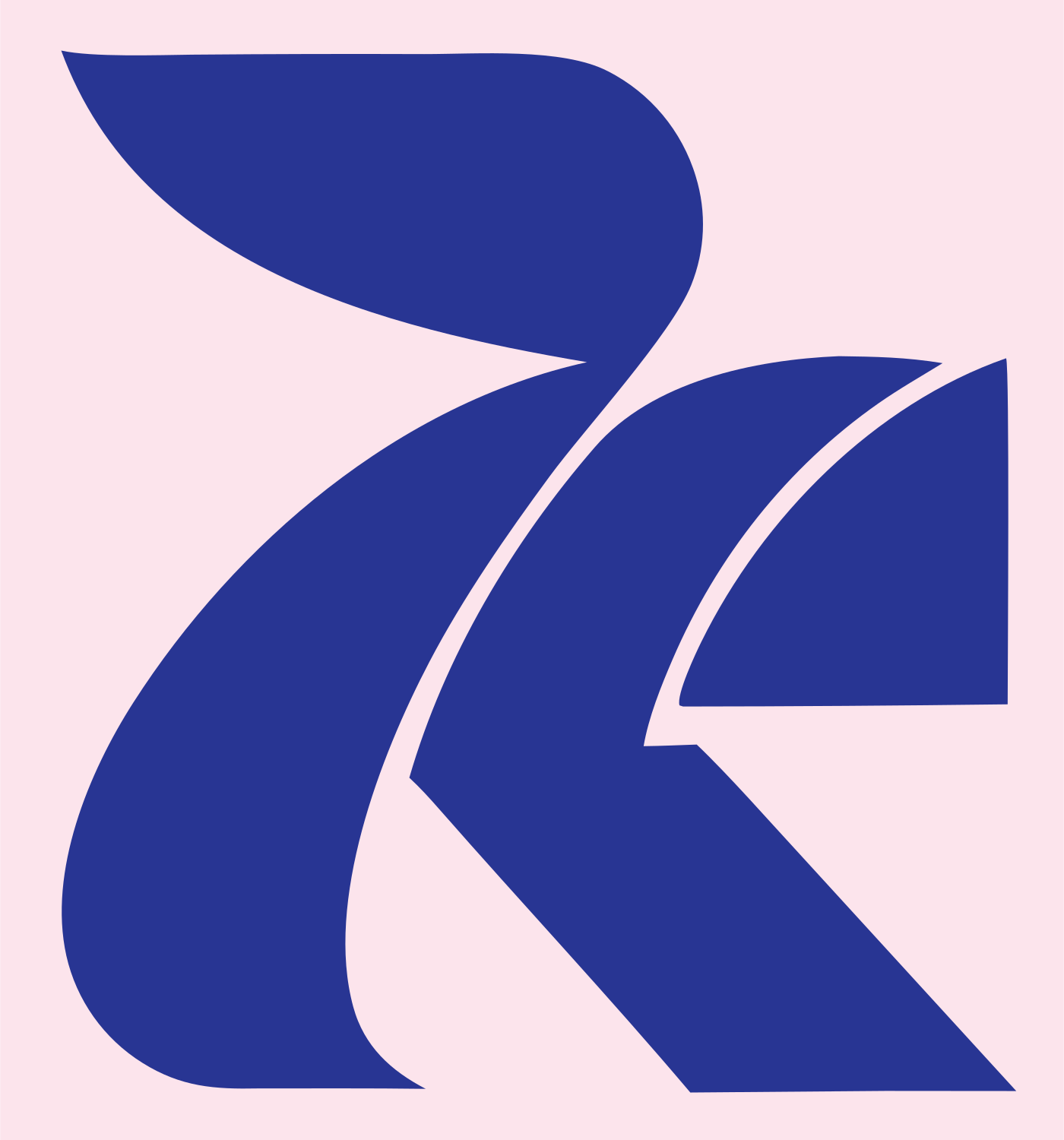 Leaping Cat Logo Mark #fce4ec/#283593