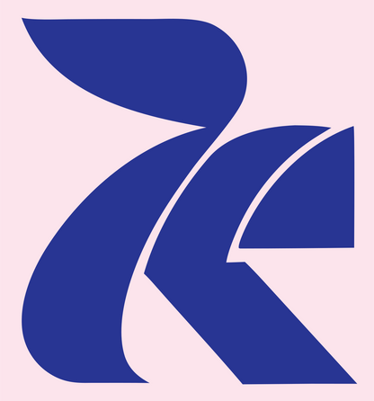 Leaping Cat Logo Mark #fce4ec/#283593