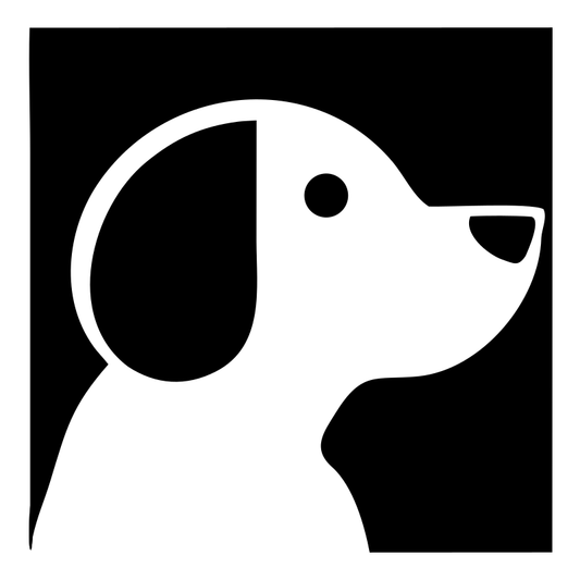 Negative Space Beagle Side Profile Badge