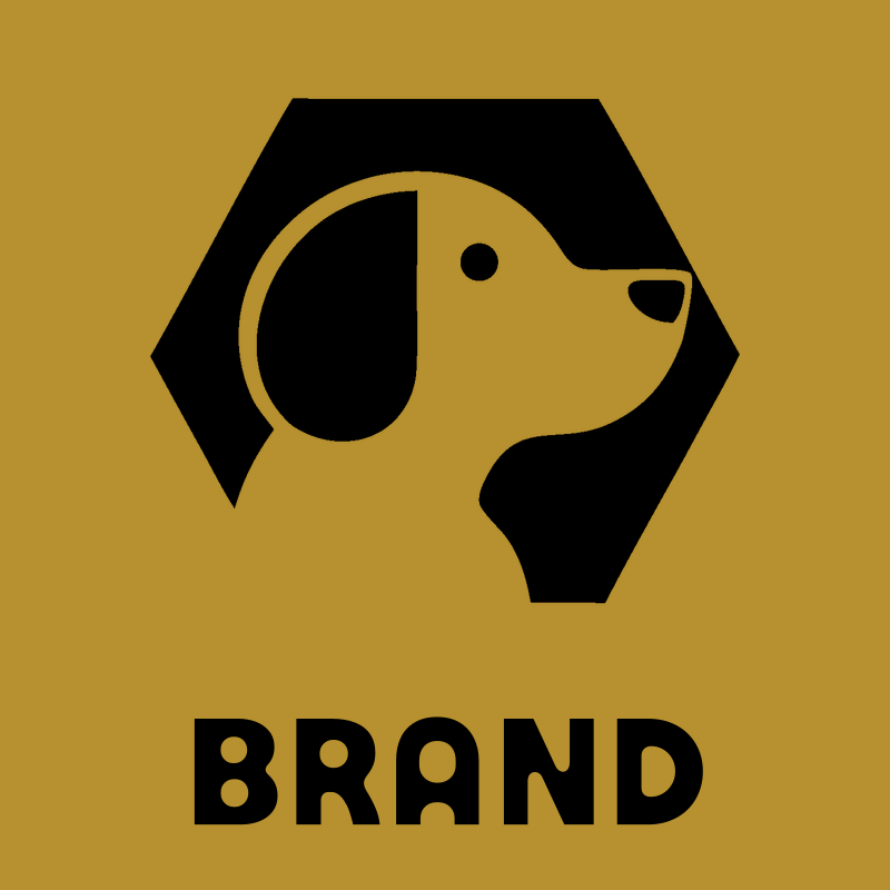 Negative Space Hexagon Dog Profile Badge preview