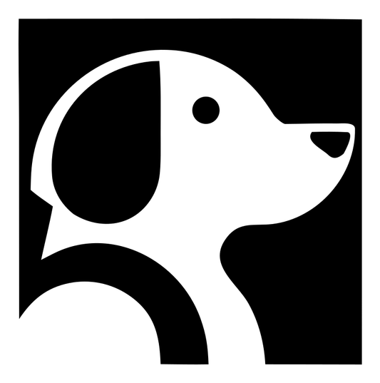 Negative Space Side Profile Puppy Badge