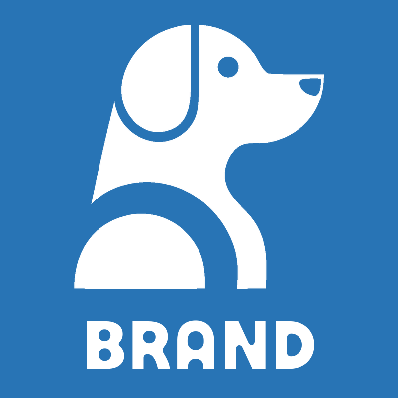 Negative Space Sitting Puppy Side Profile Badge preview