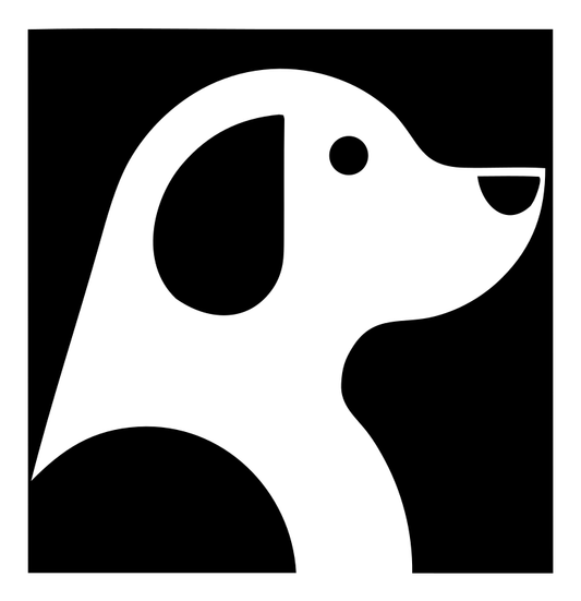 Negative Space Sitting Puppy Profile Badge