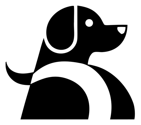 Negative Space Sitting Puppy Side Profile Mark