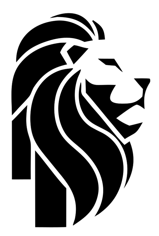Brutalist Side Profile Mane Lion Mark