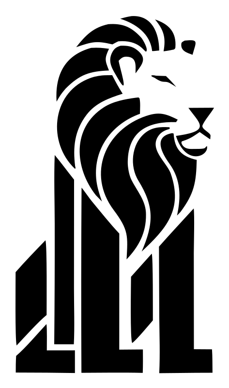 Brutalist Skyscraper Mane Seated Lion Mark