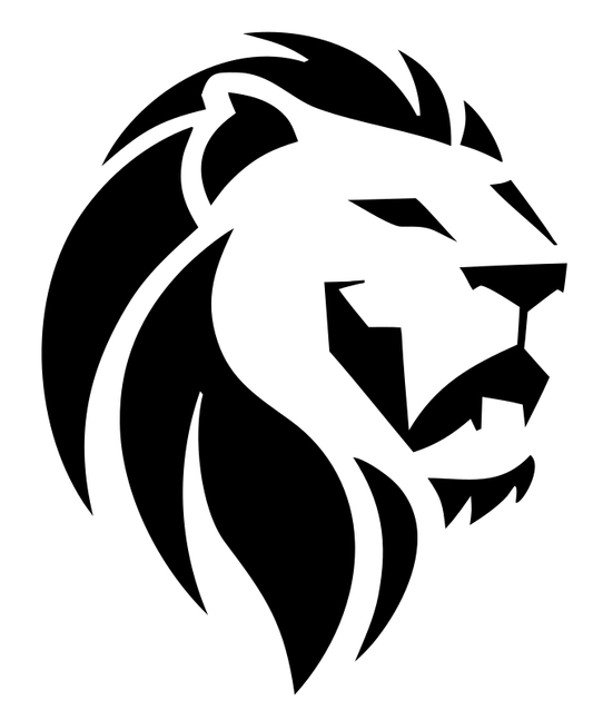 Brutalist Side Profile Roaring Lion Mark
