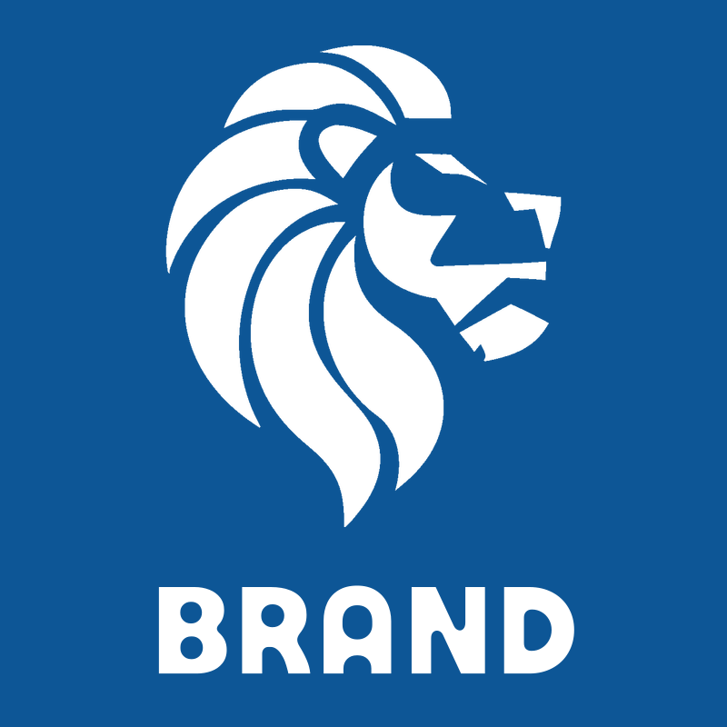 Brutalist Side Profile Roaring Lion Crest preview