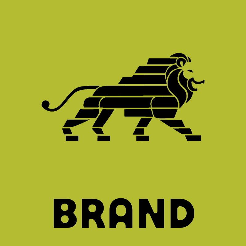Brutalist Striped Walking Lion Mark preview
