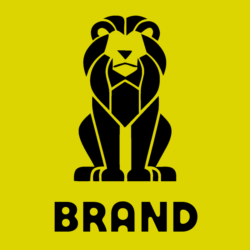 Brutalist Seated Full Body Lion Crest preview