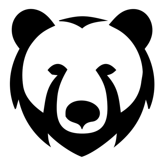 Bold Brushstroke Grizzly Face Mark