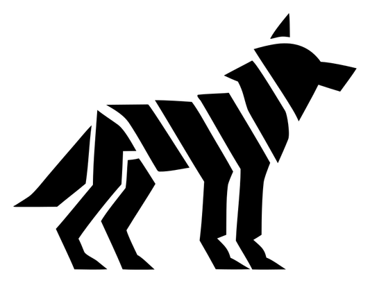Layered Diagonal Stripe Wolf Body Mark