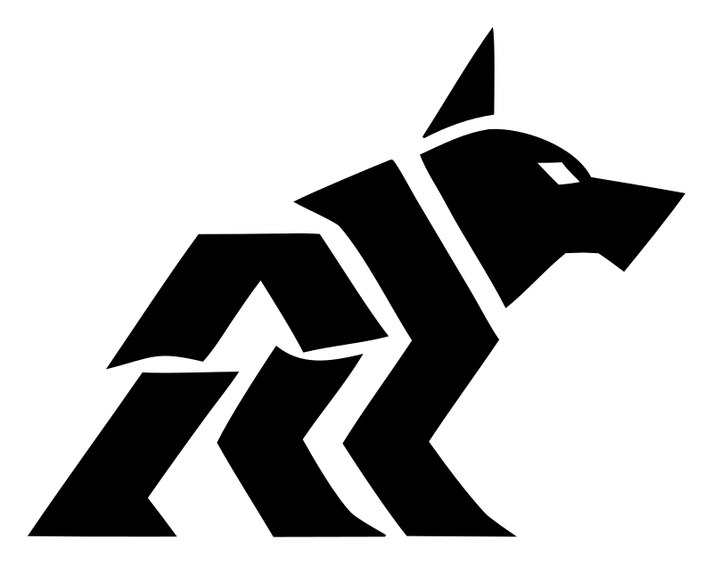 Layered Overlap Stalking Wolf Body Mark