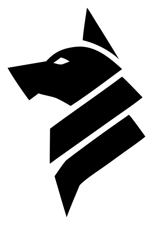 Sliced Layered Wolf Head Side Mark
