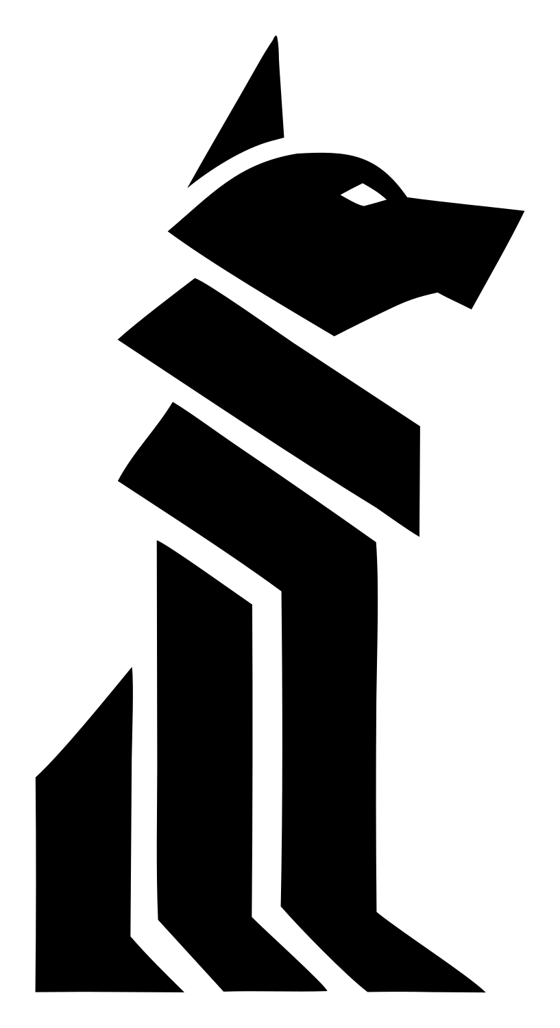Geometric Wolf Sentinel Mark #ffffff/#000000