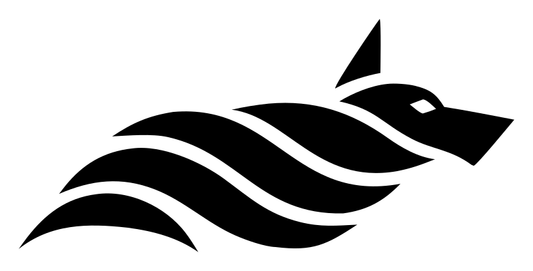 Layered Wave Body Running Wolf Mark
