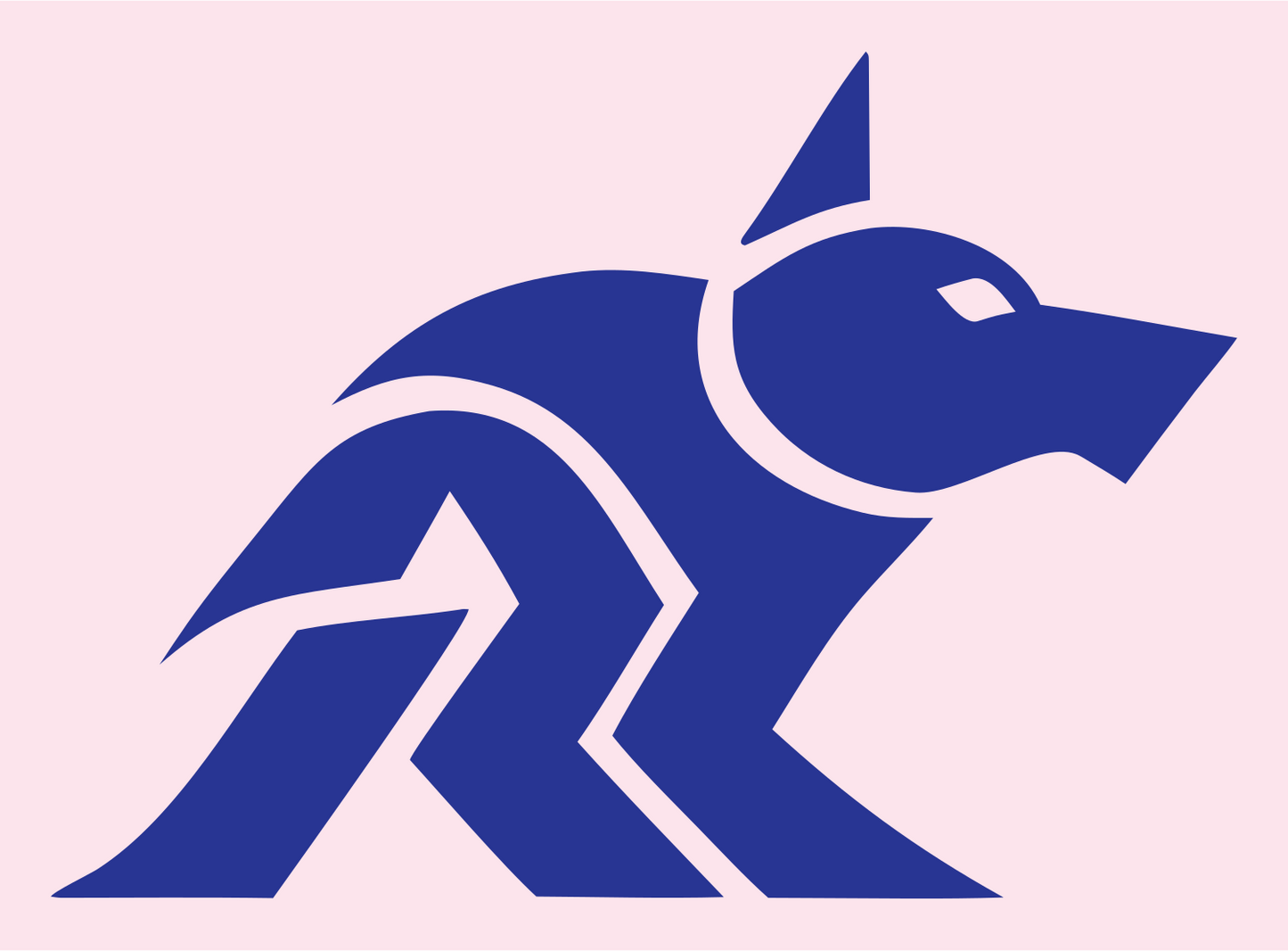 Layered Overlap Stalking Wolf Predator Mark #fce4ec/#283593