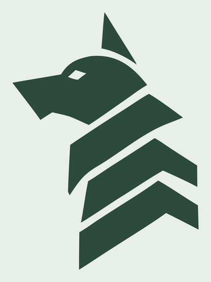 Layered Chevron Wolf Head Rank Mark #e8efe9/#2d4a3e