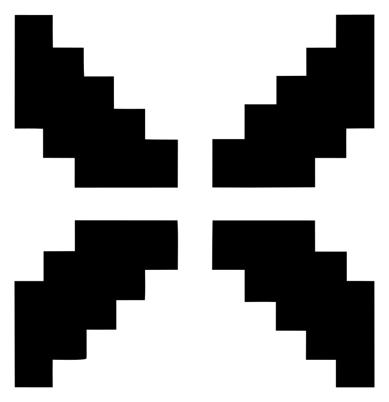 Pixel Art Spread Wing Fox Mark