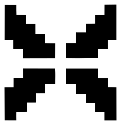 Pixel Art Spread Wing Fox Mark