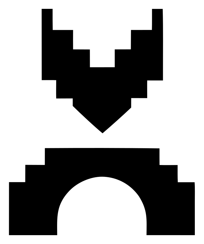 8-Bit Pixel Fox Mask Crest
