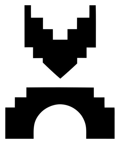 8-Bit Pixel Fox Mask Crest