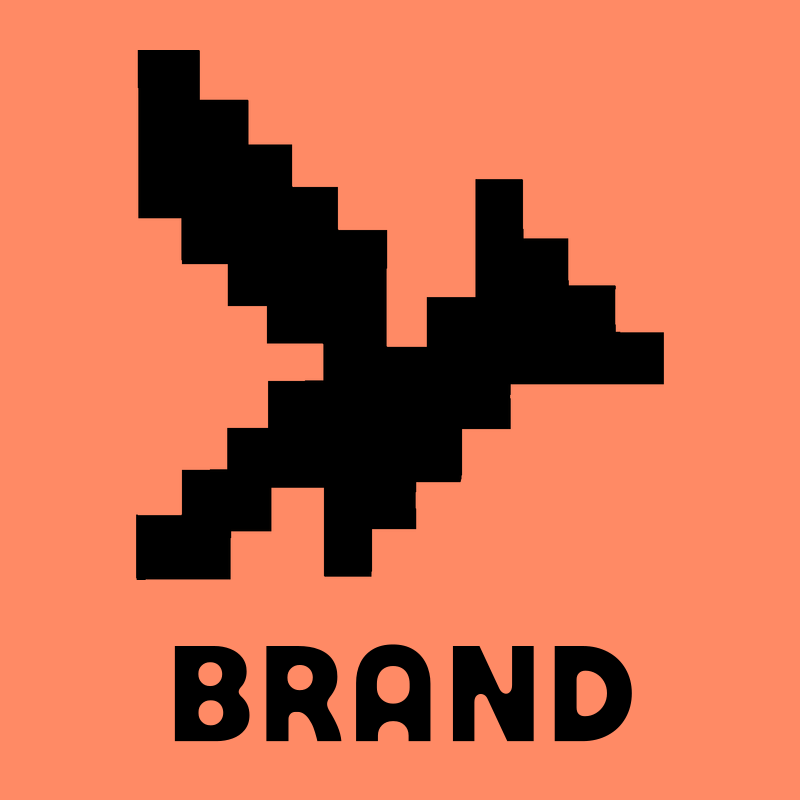 Pixel Art 8-Bit Fox Body Mark preview