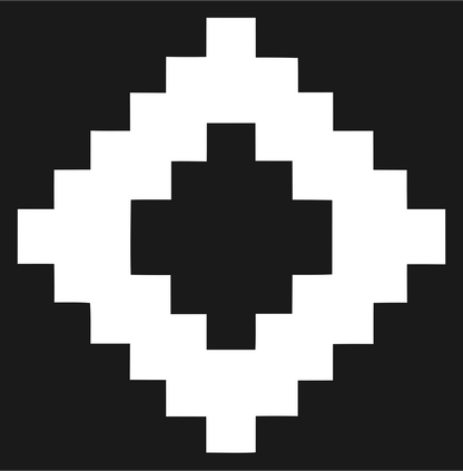 Pixel Art Diamond Fox Mark #1a1a1a/#ffffff