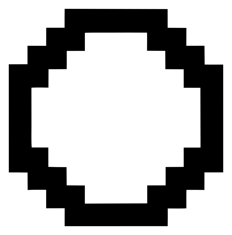 Pixel Art Circle Ring Fox Badge