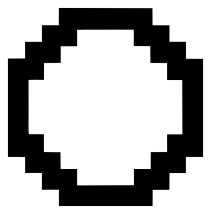 Pixel Art Circle Ring Fox Badge