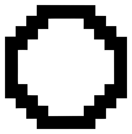Pixel Art Circle Ring Fox Badge