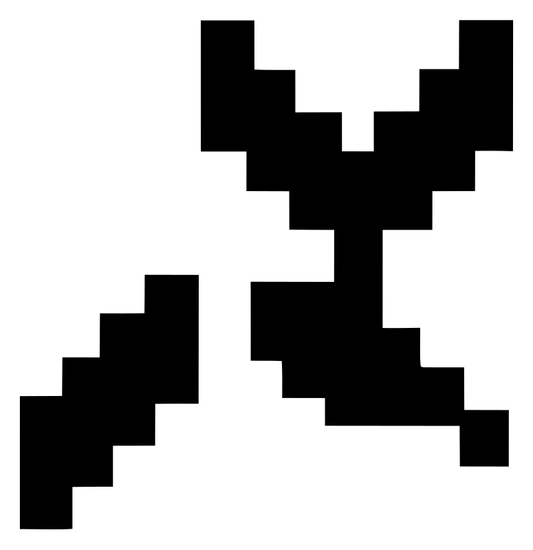 Pixel Art Jumping Fox Silhouette Mark