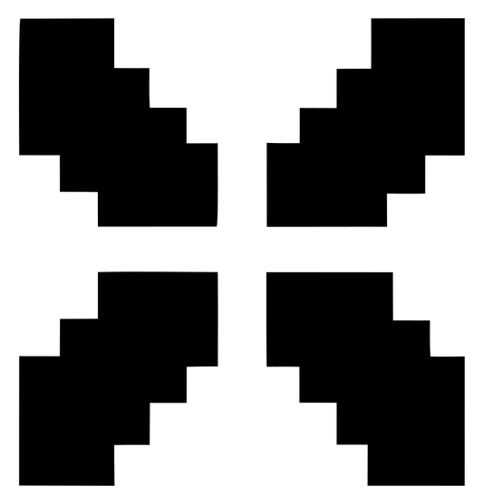 Pixel Art Blocky Fox Wings Mark