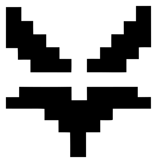 8-Bit Pixel Fox Face Mask Mark