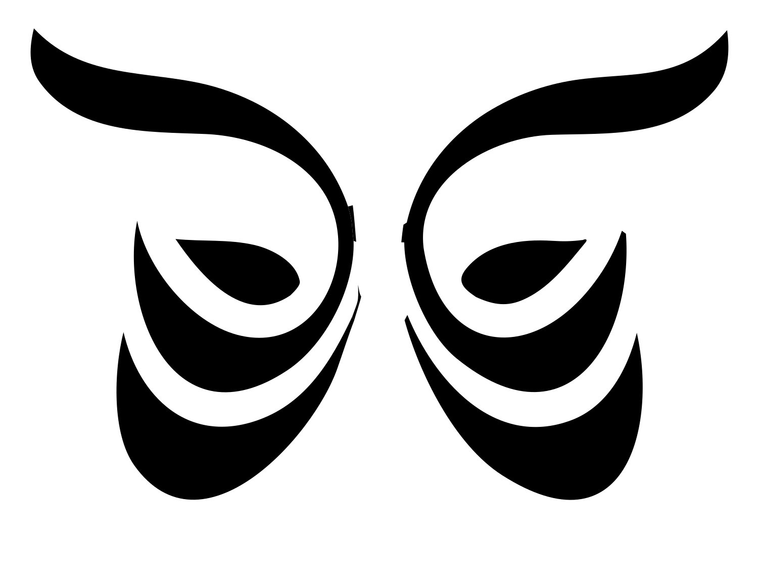 Owl Eye Butterfly Symbol #ffffff/#000000
