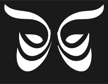 Owl Eye Butterfly Symbol #1a1a1a/#ffffff