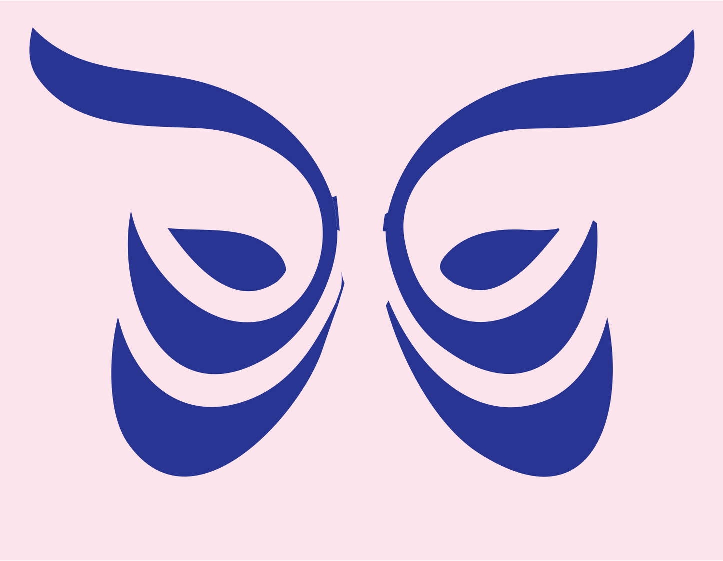 Owl Eye Butterfly Symbol #fce4ec/#283593