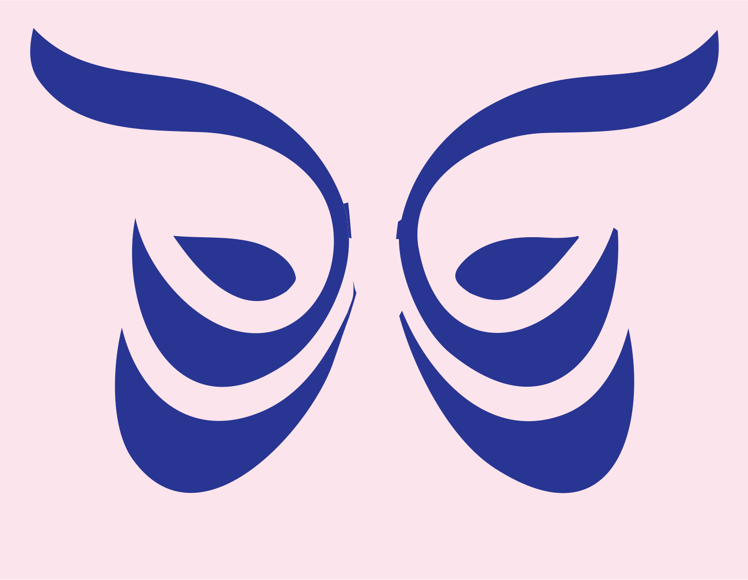 Owl Eye Butterfly Symbol #fce4ec/#283593