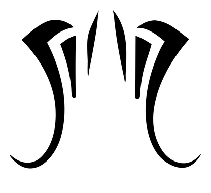 Curling Wings Butterfly Icon #ffffff/#000000