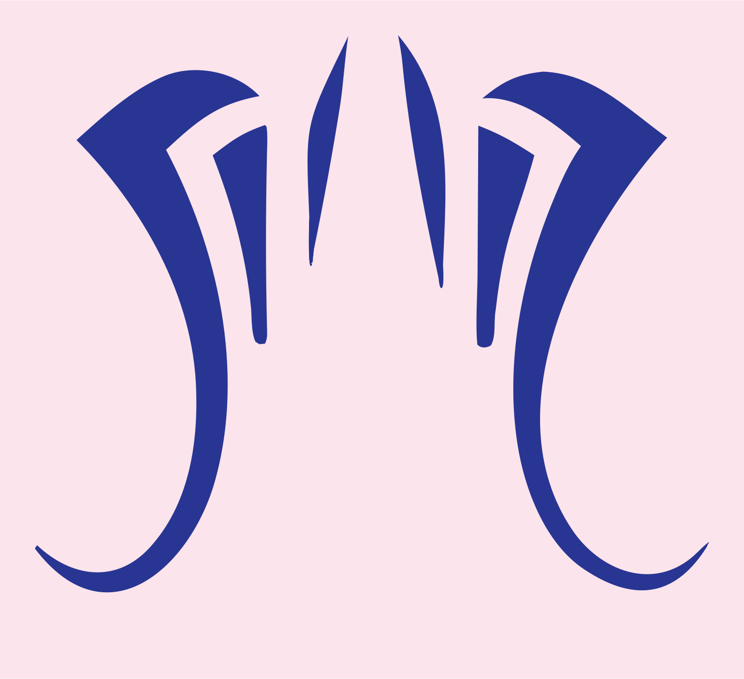 Curling Wings Butterfly Icon #fce4ec/#283593