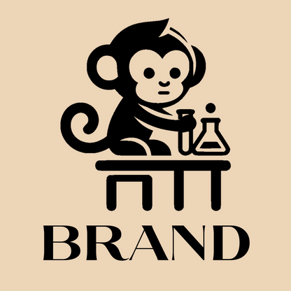 Cartoon Monkey Scientist Logo preview