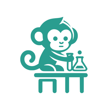 Monkey Scientist Cartoon Logo #2A9D8F