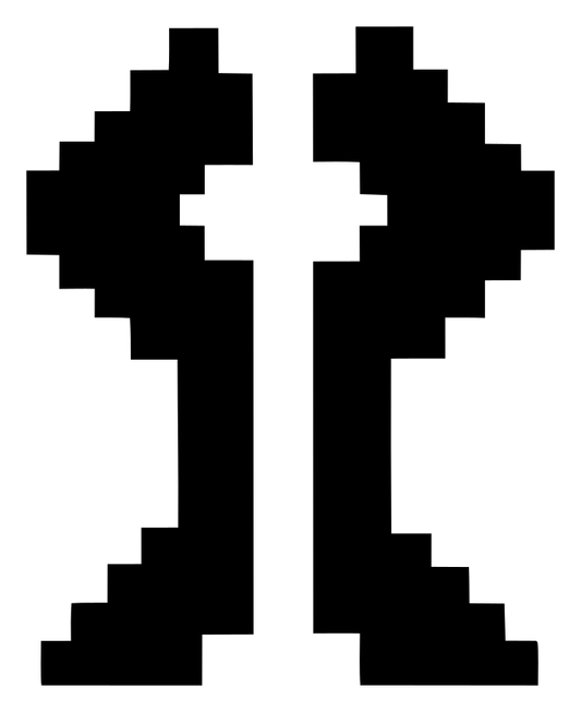 Pixel Wing Cross Symbol