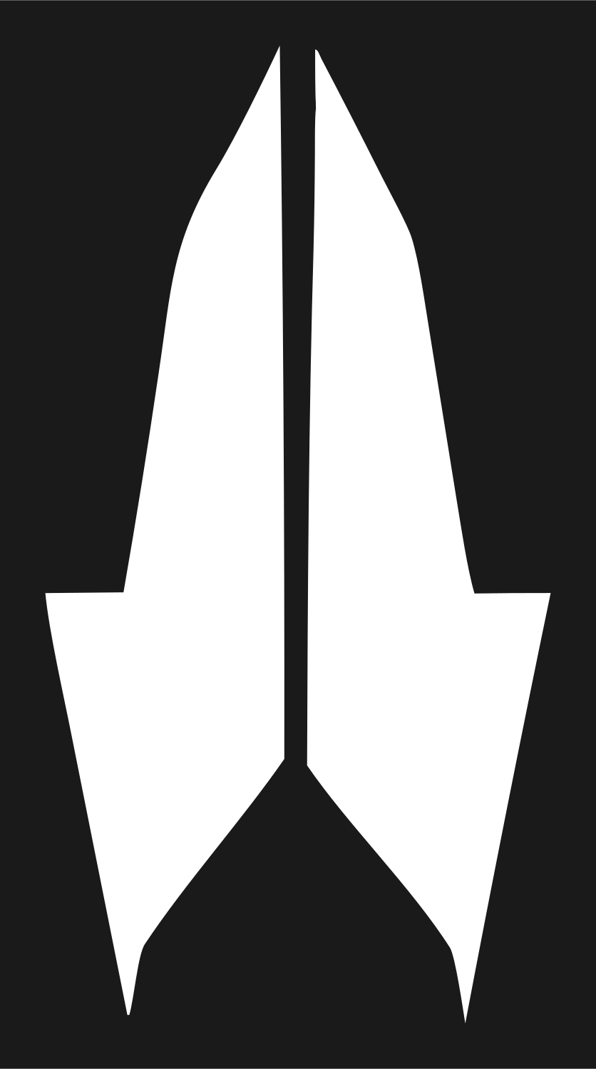 Praying Hands Arrow Icon #1a1a1a/#ffffff